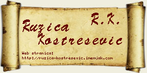 Ružica Kostrešević vizit kartica